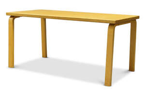 
	
		Alvar Aalto (1898-1976), a 'model 81A' laminated birch dining table for Artek, together...