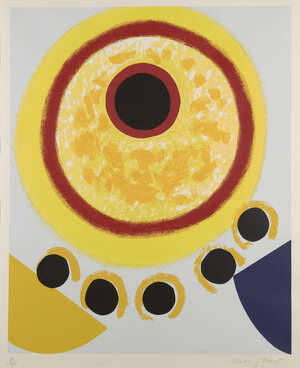 
	
		Sir Terry Frost RA, 
		British 1915-2003-
		 
		Five Black Moons [Kemp 190], 1999;...