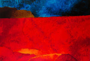 
	
		Akbar Padamsee (India 1928-2020), Metascape, giclée print on canvas, ed. 40/50, signed,...