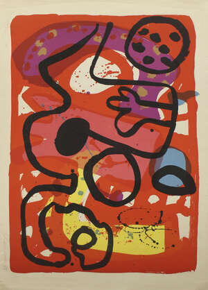 
	
		Alan Davie HRSA CBE,  
		Scottish 1920-2014- 
		 
		Zurich Impression XI, 1965; 
		 
		