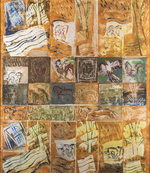 Sonia Lawson, RA, 
British b.1934- 
Spring Tidings; 
 
acrylic, watercolour and mixed media on...