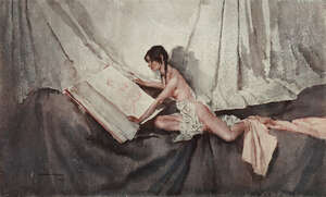 
	
		Sir William Russell Flint RA RWS, Scottish 1880-1969- New Model; offset lithograph in...