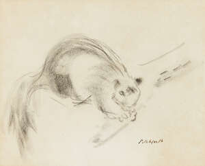 
	
		Roland Vivian Pitchforth RA ARWS, 
		British 18951982- 
		Squirrel on a branch; 
		