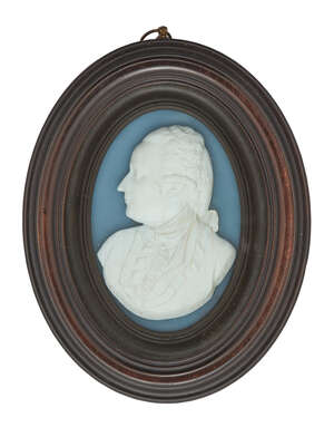 
	
		James Tassie, Scottish, 1735-1799, a white paste portrait relief of T.Crawford, inscribed...