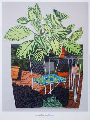 
	
		Jonas Wood, 
		American b. 1977-
		 
		Landscape pot with flower chair, 2015;
		 
		