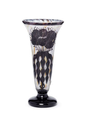 
	
		Charder, an Art Deco cameo glass vase
		c.1925, signed in cameo Charder
		The white and...