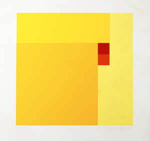 
	
		Jo Niemeyer, 
		German b.1946-
		 
		The Yellow Square, 1974; 
		 
		screenprint in...