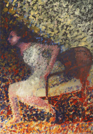 
	
		Bill Jacklin RA, 
		British b.1943- 
		 
		Woman in a Chair, 1984
		 
		monotype in...