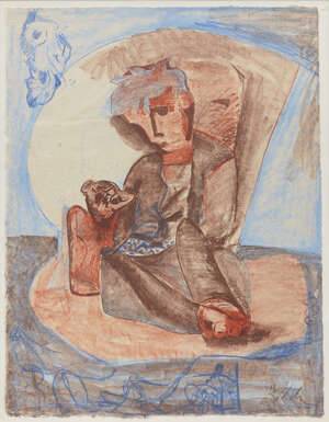 
	
		Sandro Chia, 
		Italian b.1946-
		 
		Untitled;
		 
		lithograph in colours on...
