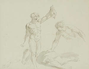 
	
		Giovanni Battista Cipriani RA, 
		 
		Italian 1727-1785- 
		 
		David and Goliath;...
