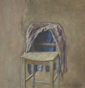 
	
		David Tindle RA,
		British b.1932-
		 
		Leather Coat;
		 
		pencil and watercolour...