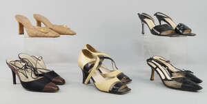 
	
		Six pairs of Chanel ladies shoes, sizes 37&1/2 and 38 (6)

	

