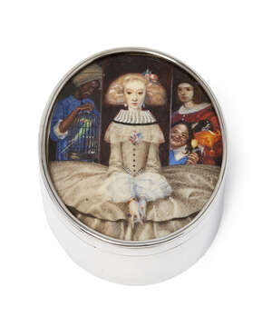 
	
		Norbertine Bresslern-Roth (1891-1978), a painted portrait miniature on ivory mounted in...