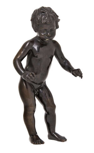 
	
		A French bronze of full length standing child,  
		24cm high. 

	

