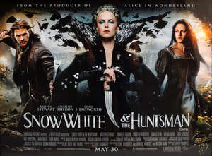 
	
		A film poster for Snow White and the Huntsman 75.5 x 100cm, framed, together with a large...