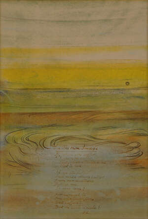 RTO British School,
		mid 20th century-
		 
		Nude figure study; 
		 
		watercolour with poem in ink inscribed lower centre, bears inscription to revers