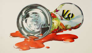 
	
		Michael English, 
		British 1941-2009- 
		 
		V8, Spoon, & Bottle, 1970; 
		 
		offset...
