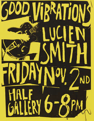 
	
		Lucien Smith, 
		American b.1989- 
		 
		Good Vibrations, 2012; 
		 
		flyers, digital...