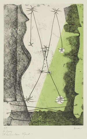 
	
		Sir Roland Penrose CBE, 
		British 1900-1984- 
		&nbsp;
		 Bonjour Max Ernst, 1976; 
		&nbsp;
		