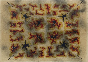 Anthony Benjamin,&nbsp;British 1931-2002,&nbsp;Eden Cake, 1965;&nbsp;screenprint in colours on wove,&nbsp;signed, titled...