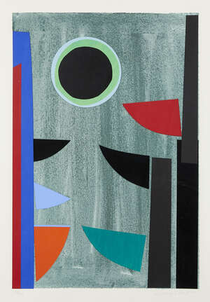 
	
		Sir Terry Frost RA, 
		British 1915-2003- 
		 
		Green & Black Q [Kemp 159], 1997;...