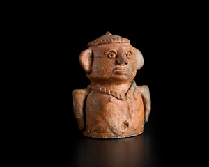 Somnath Hore (Indian 1921-2006),&nbsp;Sculpture: Bust with ears,
Clay,
14.4cm. high
Provenance: The...