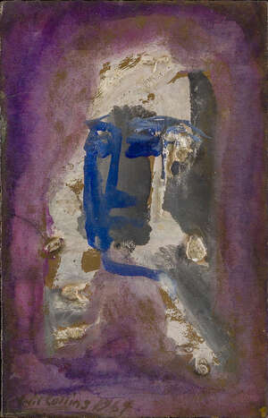 
	
		Cecil Collins MBE, 
		British 1908-1989 - 
		 
		Mesopotamian Head, 1964; 
		 
		oil on...