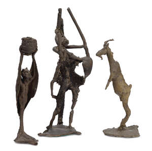 WITHDRAWN RTO Phil Turner,
British 1918-1997 - 
 
Untitled; 
 
bronzes, three, varying dimensions,...