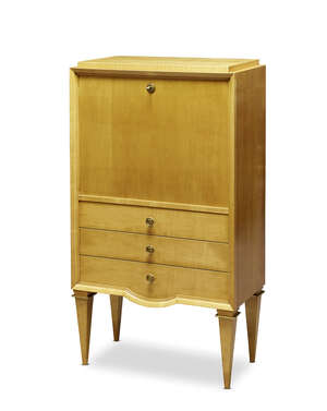 
	
		An Art Deco escritoire in the manner of Andre Arbus
		c.1935
		The drop front revealing...