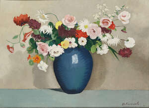 
	
		Jeanne-Marguerite Fournials, 
		French b.1910-
		 
		'Fleurs Printanieres', circa...