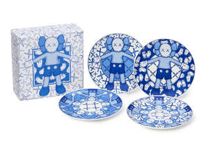 
	
		KAWS,
		American b.1974-
		 
		Kaws: Holiday Taipei, 2019;
		 
		set of four ceramic...