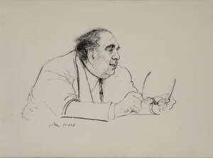 
	
		John Stanton Ward RA, 
		British 1917-2007- 
		 
		Portrait of Arnold Goodman, 1978;...