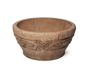 
	
		Archibald Knox (1864-1933), a Liberty & Co Art Nouveau terracotta jardinière made by...