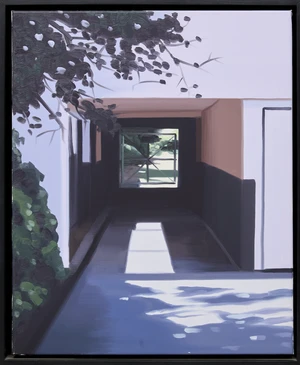 Mike Silva, Swedish b.1970 -&nbsp;Alleyway, 2004;&nbsp;oil on canvas, 56 x 46 cm (ARR)&nbsp;Provenance:&nbsp;with...