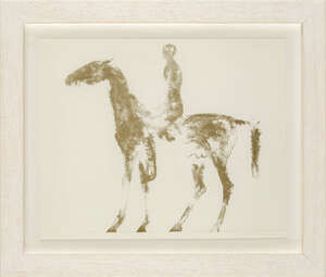 
	
		Dame Elisabeth Frink CH DBE RA, 
		British 1930-1993- 
		 
		Small Horse and Rider...