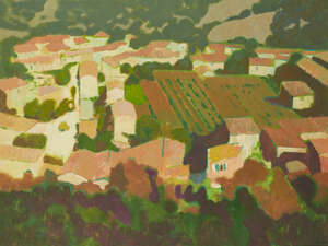 
	
		Colin Hayes RA,
		British 1990-2003-
		 
		Spanish Mountain Village;
		 
		oil on...