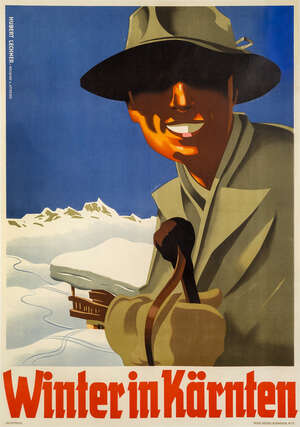 
	
		Hubert Lechner, a ski poster  
		WINTER IN KÄRNTEN 
		chromolithograph, printed by...