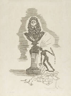 
	
		Salvador Dalí, 
		Spanish 1904-1989-
		 
		The Writer's Whim [Prestel 794], 1975;
		 
		