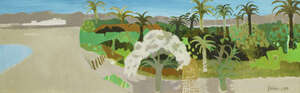 
	
		Mary Fedden RA OBE, 
		British 1915-2012- 
		 
		Garden at Aqaba, Jordan, 1989; 
		 
		