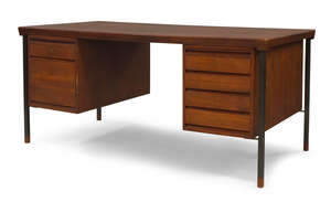
	
		Peter Hvidt & Orla Molgaard-Nielsen for Soborg Mobelfabrik, 
		 
		Kneehole desk, circa...