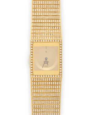 Concord. An 18ct gold and diamond set quartz bracelet watch Delirium, Reference 51 76 615,...