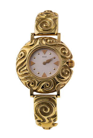 
	
		A Lady's 'Neptune' wristwatch, by Elizabeth Gage, the circular dial signed Gage, applied...