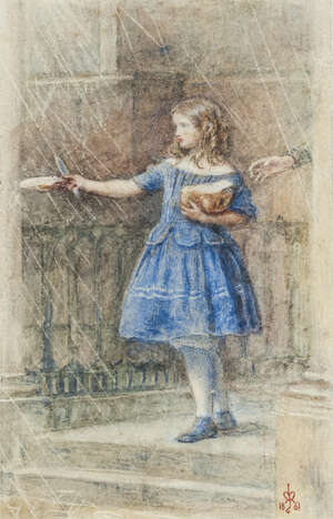 Sir John Everett Millais Bt PRA, 
British 1829-1896-
 
Ursula March;
 
watercolour, signed with...