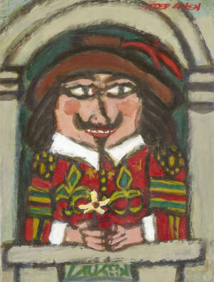 
	
		Alfred Cohen, 
		American/British 1920-2001 - 
		 
		Crispin, 1984; 
		 
		oil on board,...