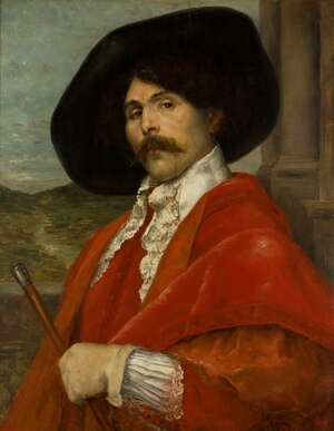 
	
		Ferdinand Victor Léon Roybet, 
		 
		French 1840-1920- 
		 
		Portrait of a cavalier;...