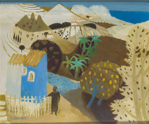 
	
		Mary Fedden OBE RA RWA, 
		British 19152012 - 
		 
		The Blue House, 1962; 
		 
		oil on...