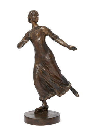 
	
		Rosalie Selfridge, a patinated bronze
		Signed and dated Rosalie Selfridge, Paris...