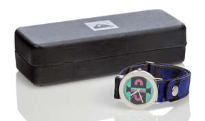
	
		Alessandro Mendini (Italian 1913-2019), an 'Ollo' stainless wrist watch for Studio...
