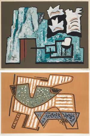 
	
		 
		Alberto Magnelli, 
		Italian 1888-1971- 
		 
		Sans Titre V, 1962; 
		 
		