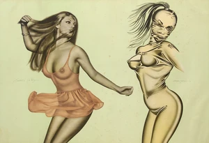 Allen Jones RA,&nbsp;British b.1937-&nbsp;Thrill Me, 1969;&nbsp;offset lithograph in colours on wove,&nbsp;signed, dated...